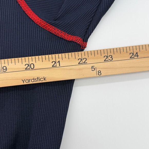 FootJoy Mens Quarter Zip Golf Pullover Red Navy Blue Performance Size M - Picture 10 of 10